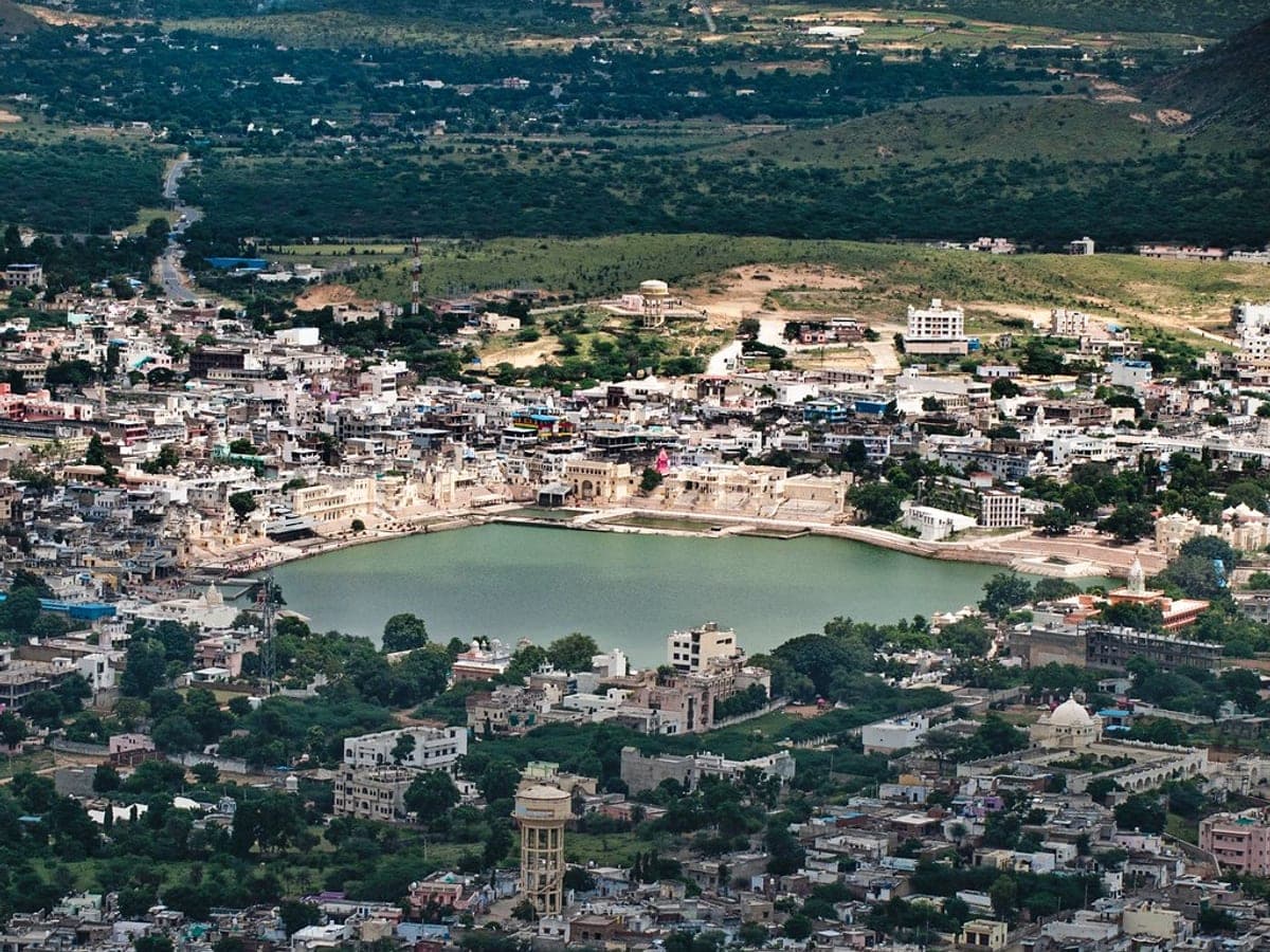 Pushkar lake at dusk