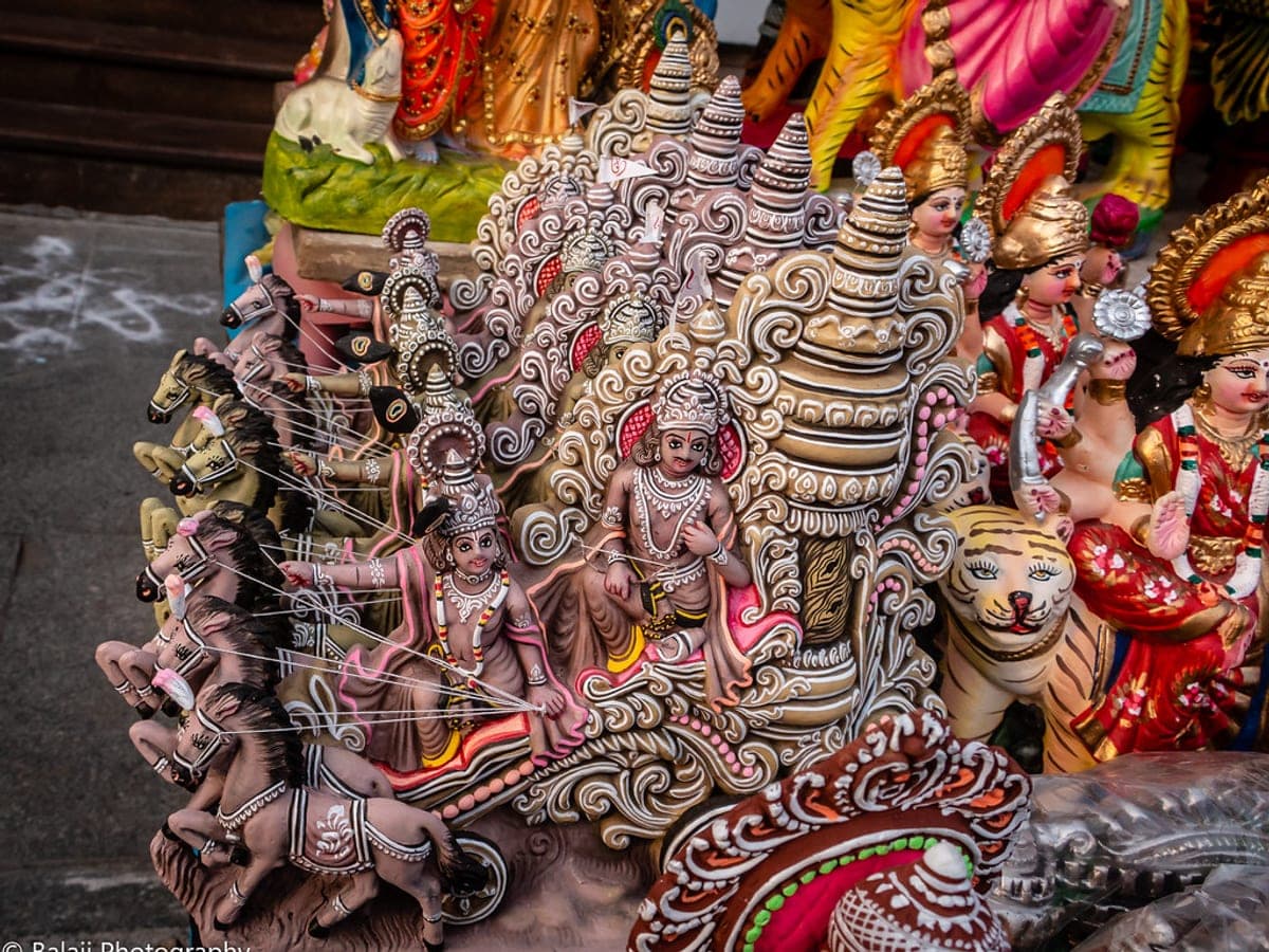 Oil lamps during the evening Ganga Aarti